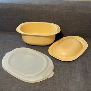 Vintage Tupperware Ovenworks Roaster 3qt 3651A, 3652A, 3653A - 3 Piece Set